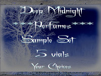 FIVE Artisan Perfume Samples - Your choices of DEEP MIDNIGHT Perfumes™