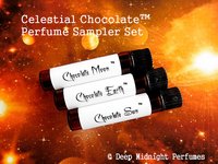 Celestial Chocolate™ Perfume Sampler Set - Chocolate Perfume - Artisan Perfume - Deep Midnight Perfumes™
