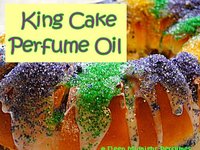 KING CAKE Perfume Oil - Yeasty bread, cinnamon sugar, vanilla, cream cheese frosting, strawberrries -Mardi Gras Perfume