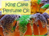 KING CAKE Perfume Oil - Yeasty bread, cinnamon sugar, vanilla, cream cheese frosting, strawberrries -Mardi Gras Perfume