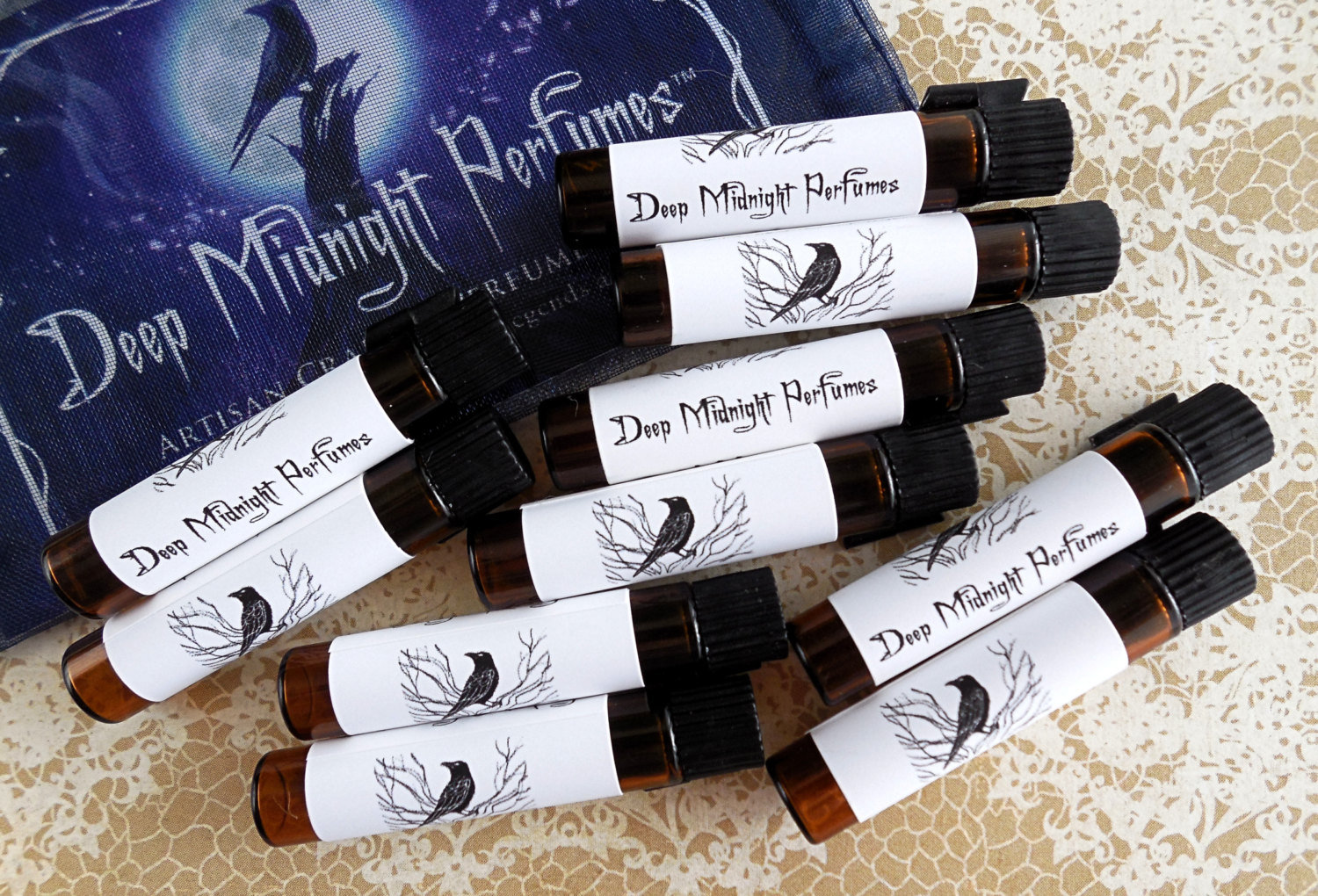 TEN PERFUME SAMPLES - Choose your own set - Deep Midnight Perfumes™ - Artisan Perfume Oil