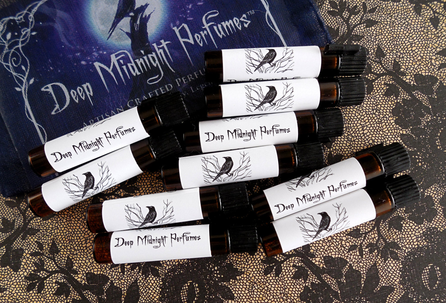 TEN PERFUME SAMPLES - Choose your own set - Deep Midnight Perfumes™ - Artisan Perfume Oil