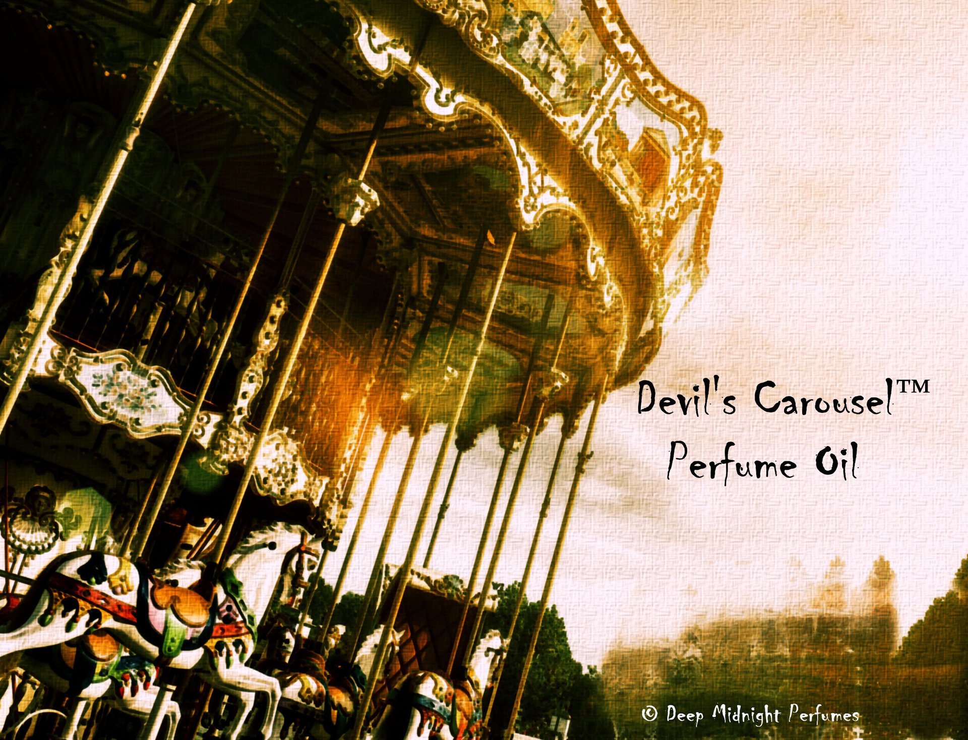 DEVIL'S CAROUSEL™ Perfume Oil - Dark Amber, Pipe Tobacco, Black Peppercorns, Kettlecorn, Mini Donuts - Halloween Perfume - Fall Fragrance