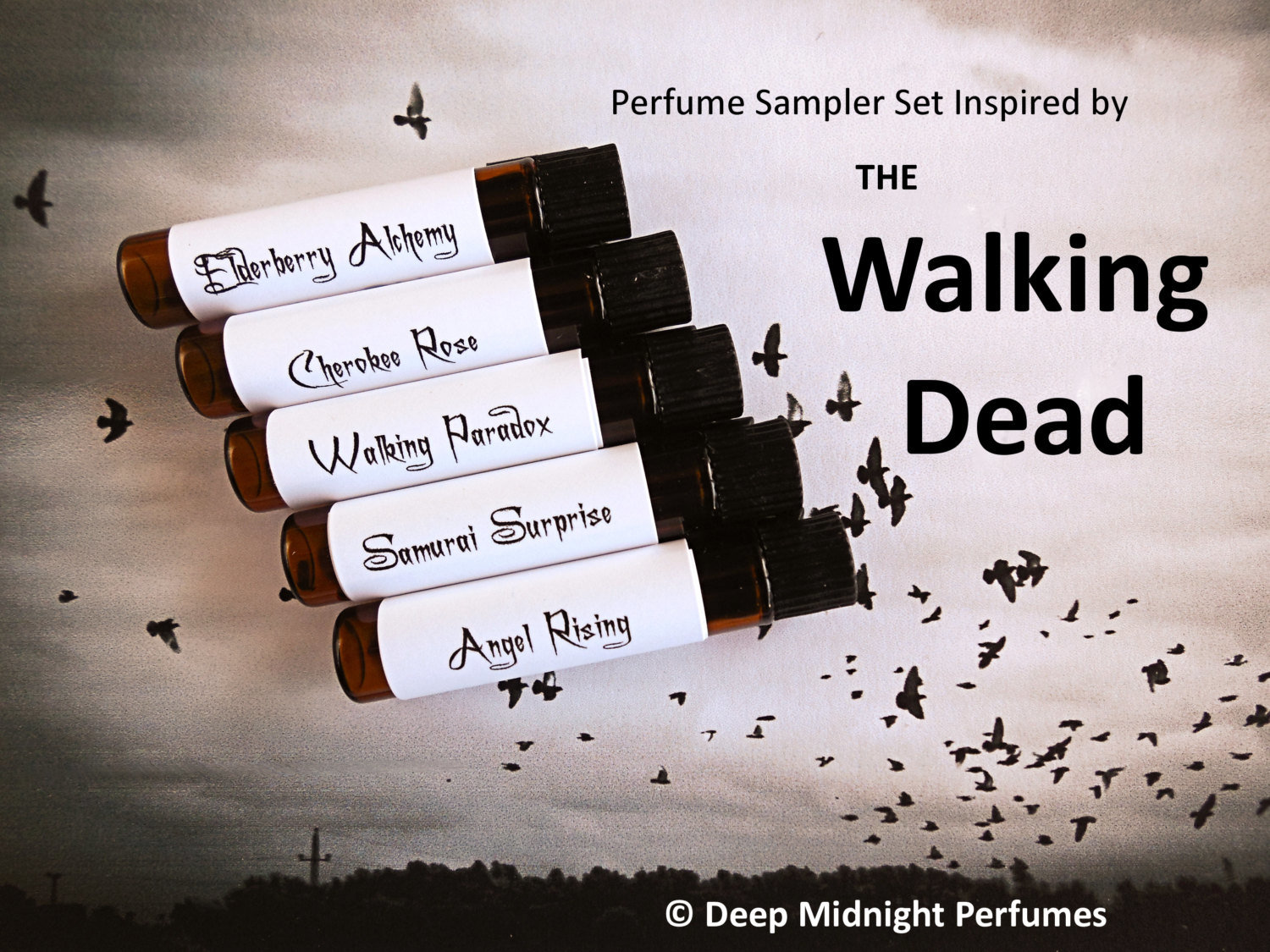 WALKING DEAD inspired PERFUME Sampler - Set #1