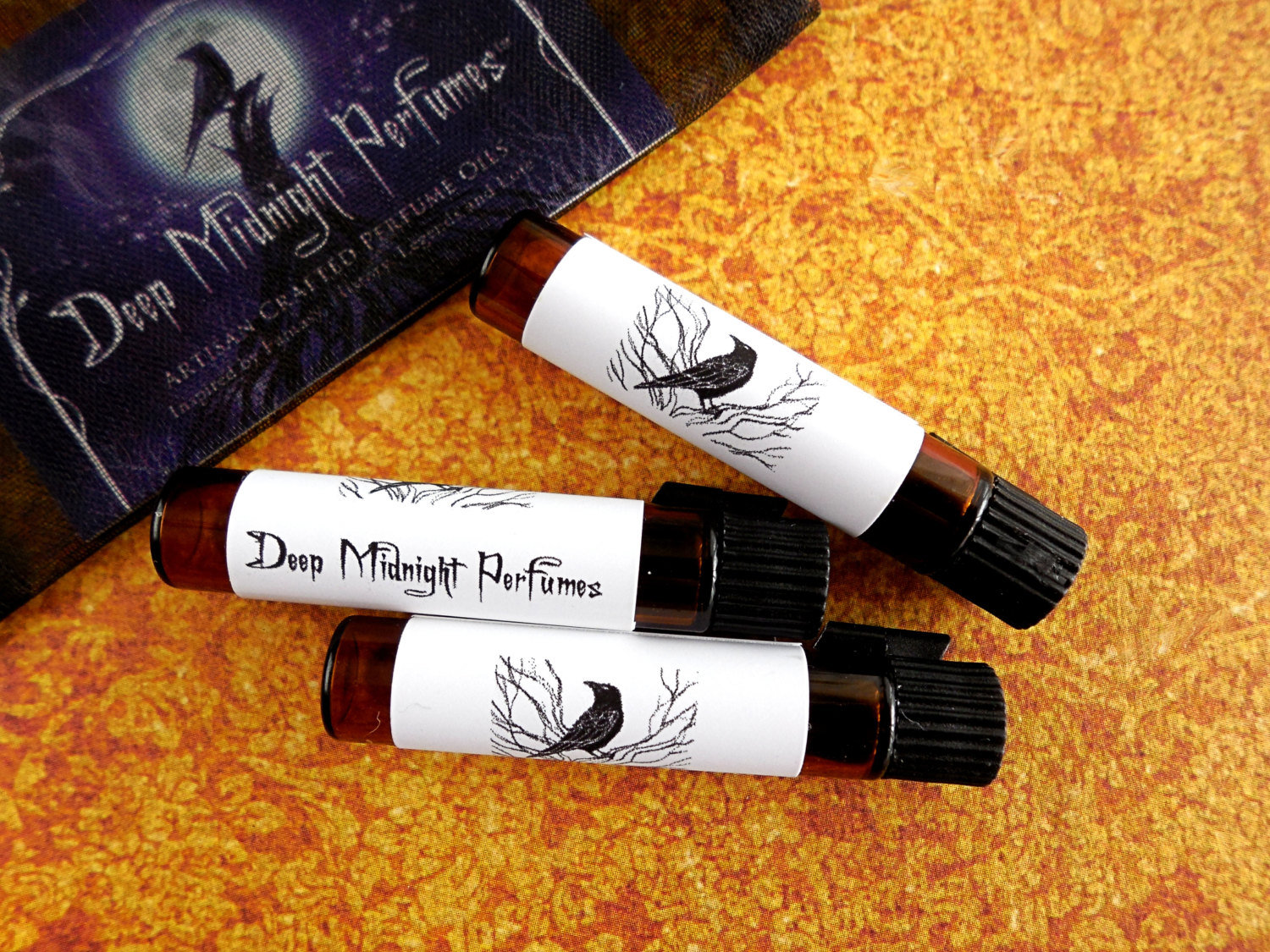 PERFUME SAMPLES by Deep Midnight Perfumes, CHOOSE Your Own Sampler Set of 3 Vials
