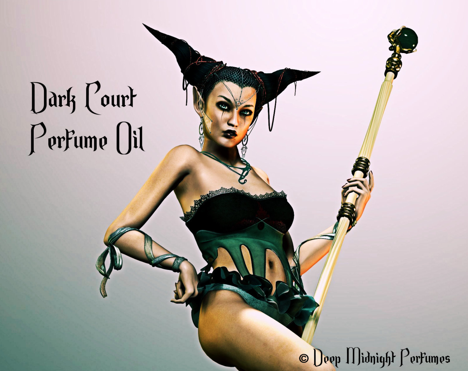 Dark Court™ Perfume Oil - Dark Amber, Frangipani, Honeysuckle, Dark Cedarwood, Vetiver, Black Roses, Cardamom, Allspice - Faerie Perfume