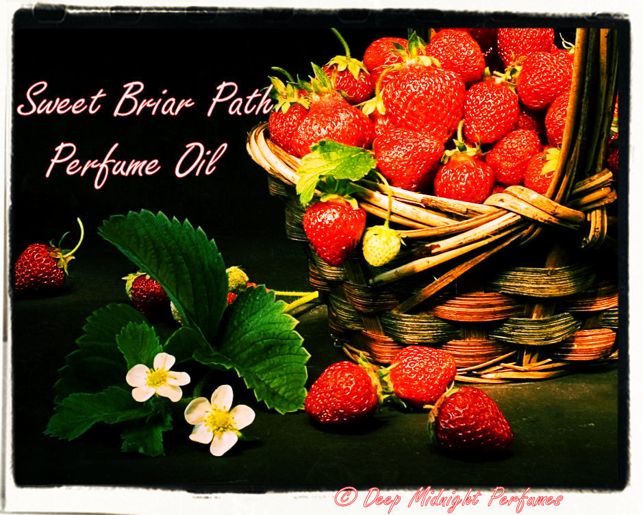 Sweet Briar Path™ Perfume Oil - Ripe Strawberries, Sweet Pea, Black Agarwood, Rhubarb, Cyclamen - Summer Perfume - Berry Perfume