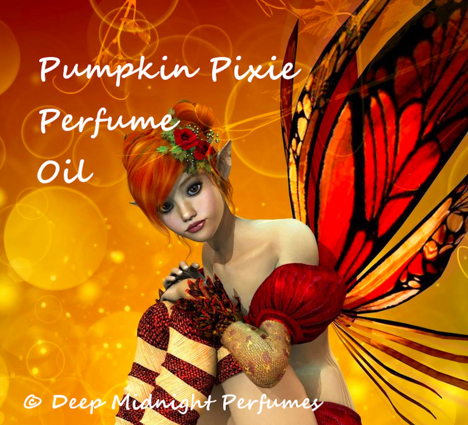 PUMPKIN PIXIE™ Perfume Oil - Pumpkin, Juicy Pears, Caramel, Roasted Pralines, Nutmeg, Cinnamon - Halloween Perfume - Fall Fragrance