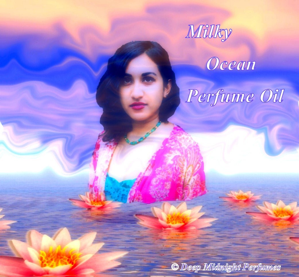 Milky Ocean™ Perfume Oil - Pink Lotus, Freesia, Indian Sandalwood, Musk, Sea grass, Ocean Air, Water - Lakshmi - Goddess Perfume