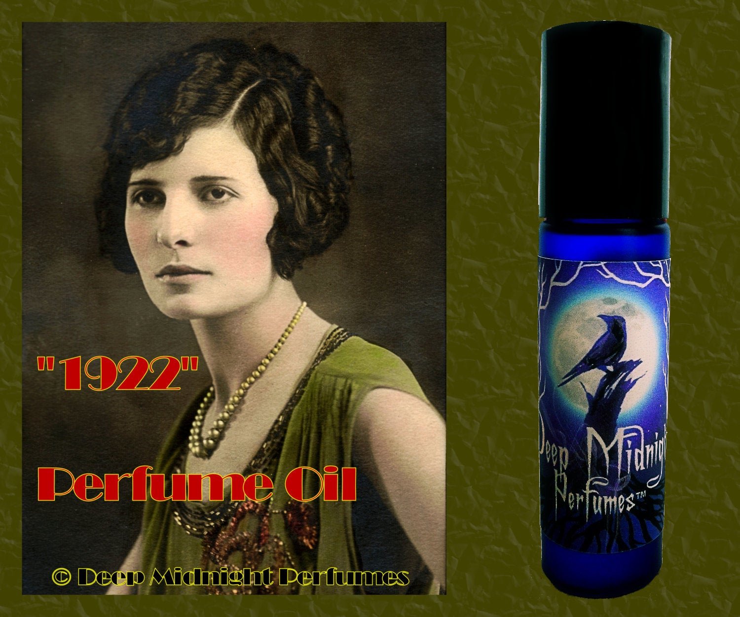 1922  Perfume Oil™ - Flapper Perfume - Sweet Tobacco, Gardenia, Wood, Musk, Bourbon Whiskey, Berries - Roaring Twenties Perfume