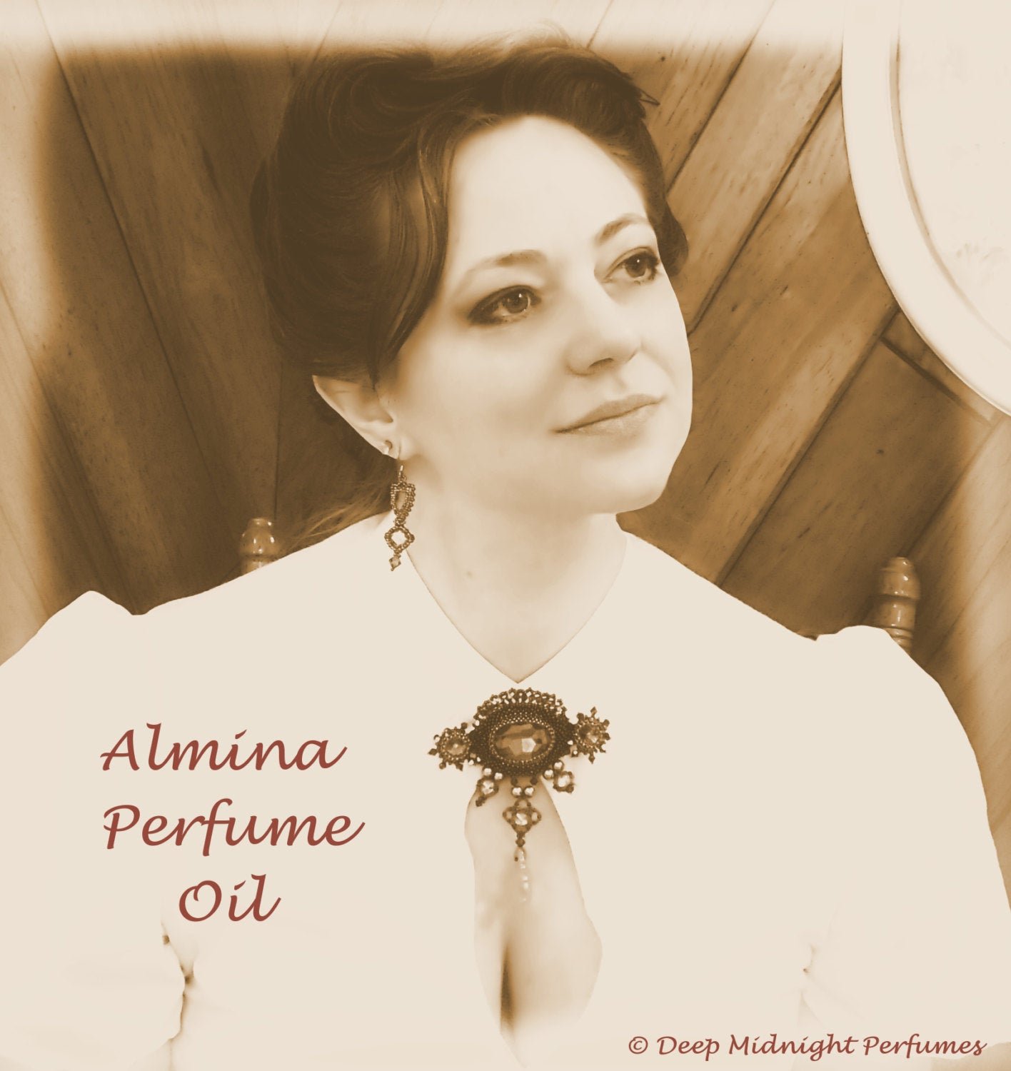 ALMINA Perfume Oil - Violets, Tuberose, Leather, DOWNTON ABBEY inspired - Edwardian Perfume