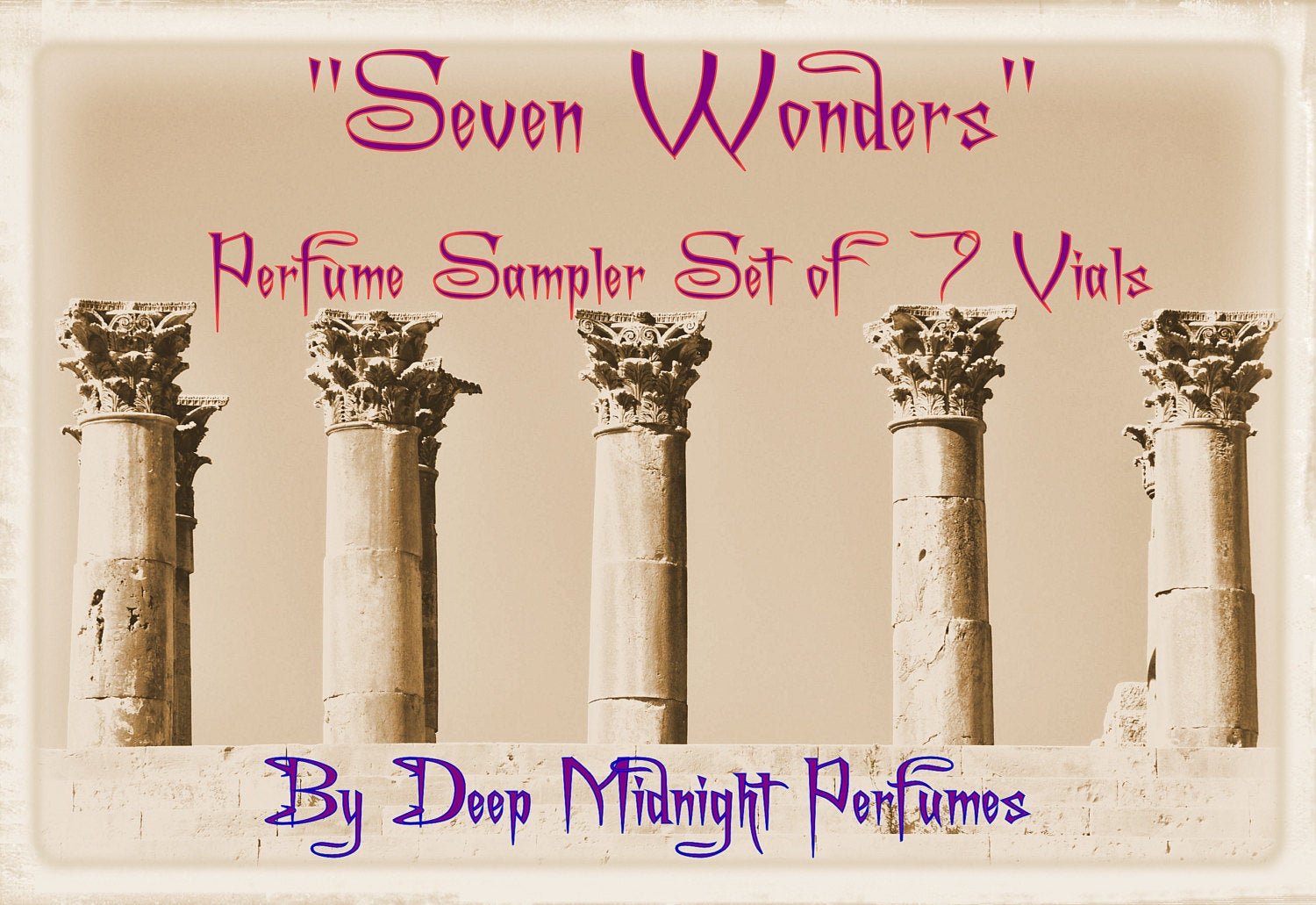 SEVEN WONDERS™ Perfume Sampler Set - Seven Wonders of the Ancient World - Ancient Perfume