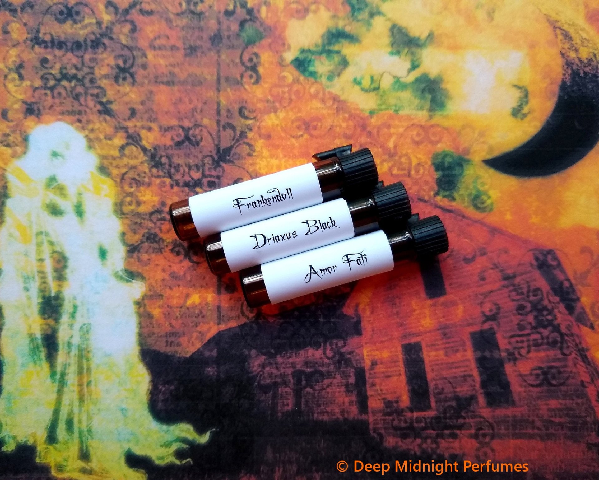 HAUNTED SOULS ™ Halloween Perfume Sample Set - Set #13 - Gothic Perfume - Fall Perfume - Halloween Perfume - Deep Midnight Perfumes™