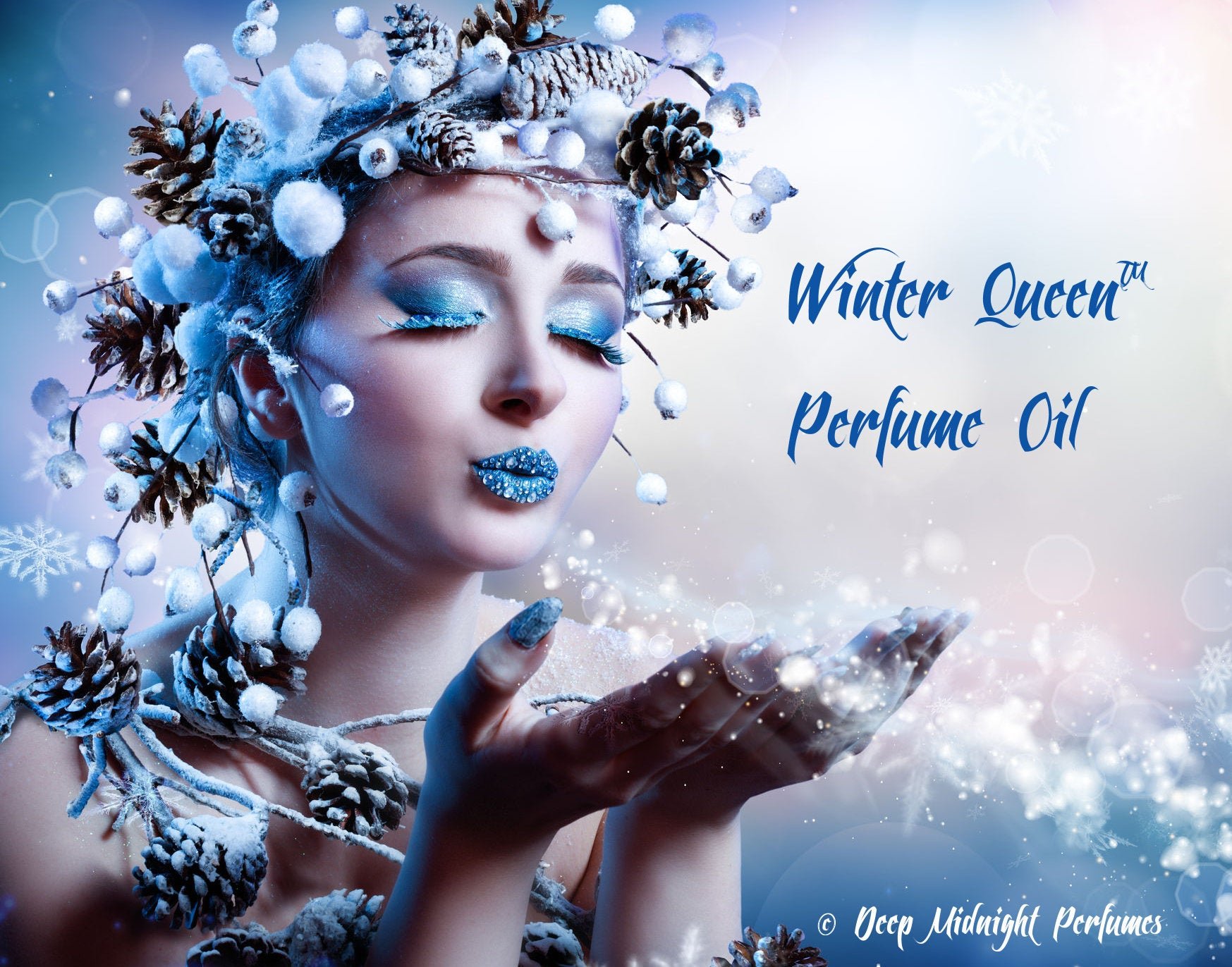 WINTER QUEEN™ Perfume Oil - Chocolate, Snow Crystals, Peppermint, Spruce, Ozone, Sugared Violets- Winter Perfume - Christmas Perfume