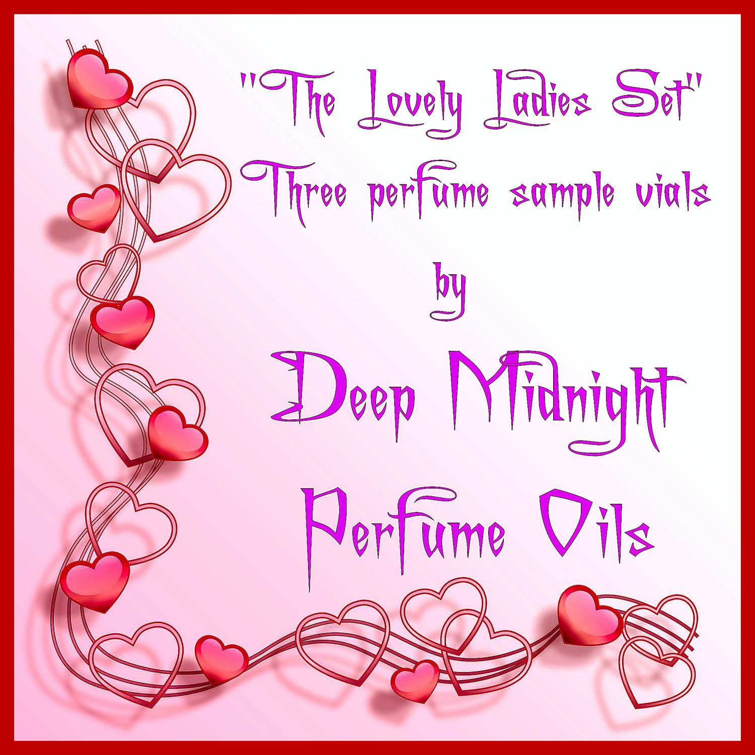 Lovely Ladies™ Perfume Sampler Set - Fantasy Perfume - Valentines Perfume - Victorian Perfume - Three sample Set