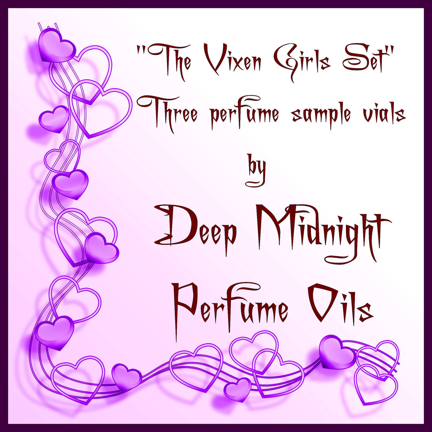 Vixen Girls™ Perfume Sample Set - Gothic Perfume - Perfume Oil - Perfume Samples - Sexy Perfume
