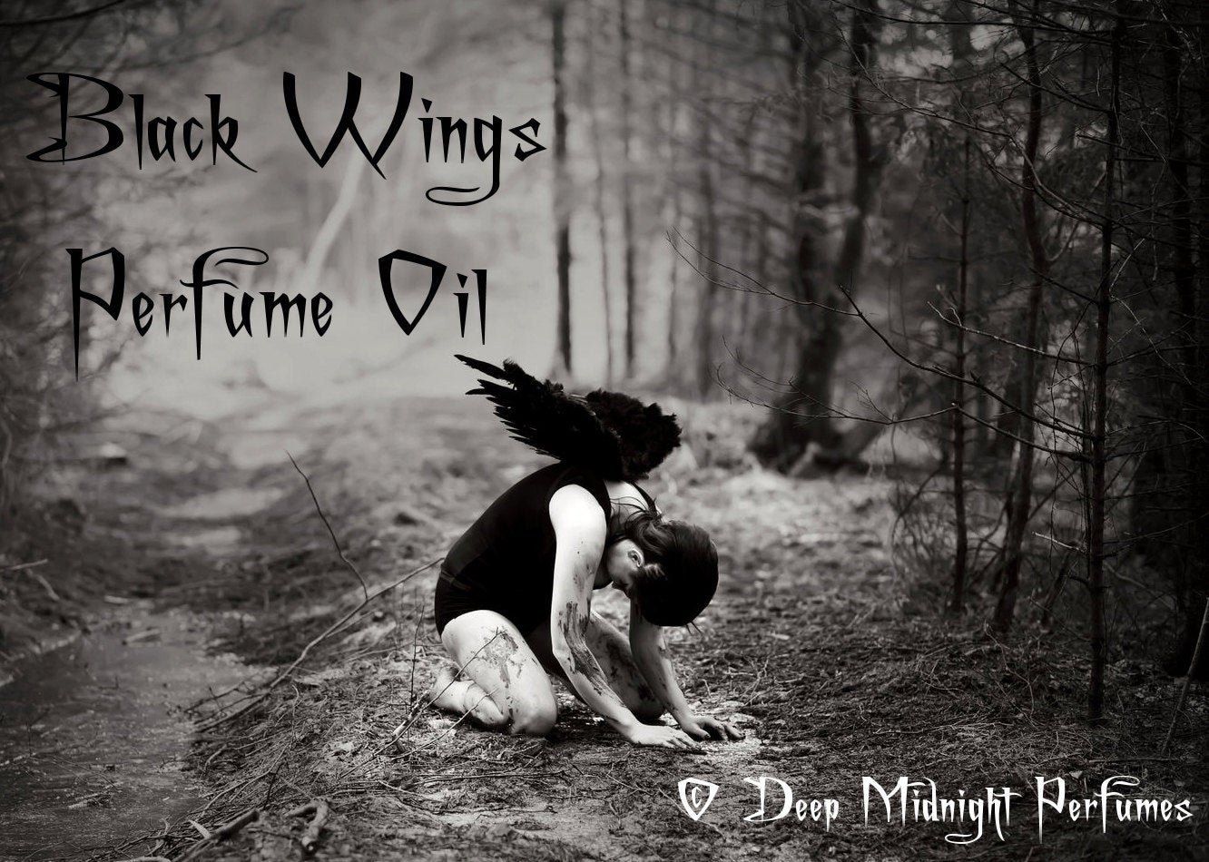 BLACK WINGS™ Perfume Oil - Black Leather, Decayed Roses, Dark Patchouli, Guggul Incense, Dark Woods, Musk