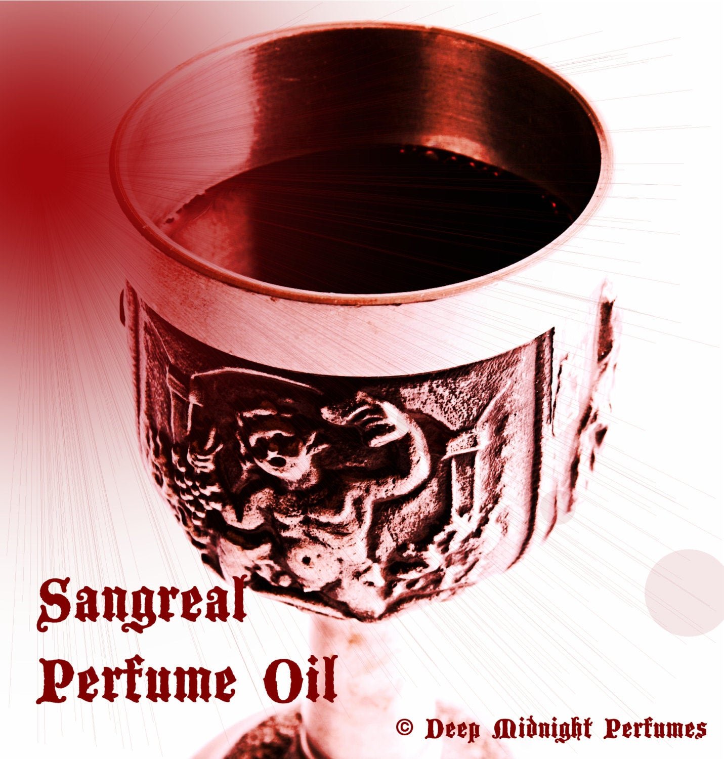 SANGREAL™ PERFUME OIL - Black Roses, Red Roses, Dragon's Blood, Resins, Woods - Gothic Perfume - Medieval Perfume