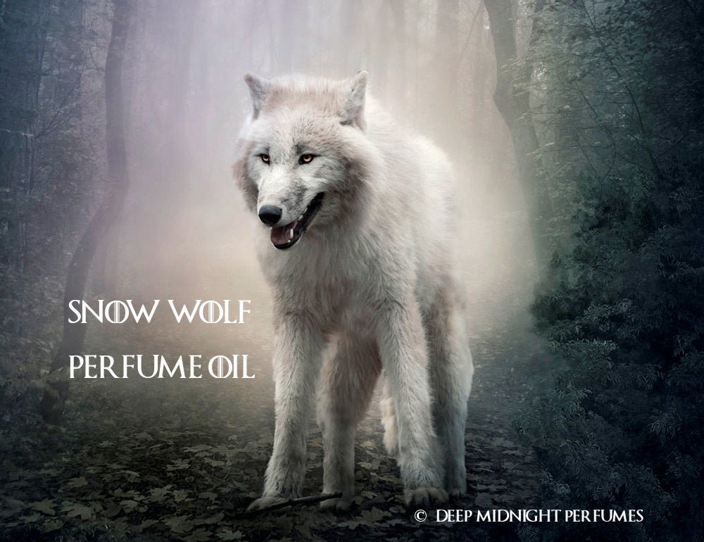 SNOW WOLF™ Perfume Oil -  Cedarwood, Leather, Rosemary, Dark Woods, Black Amber - Jon Snow - Inspired by Game of Thrones