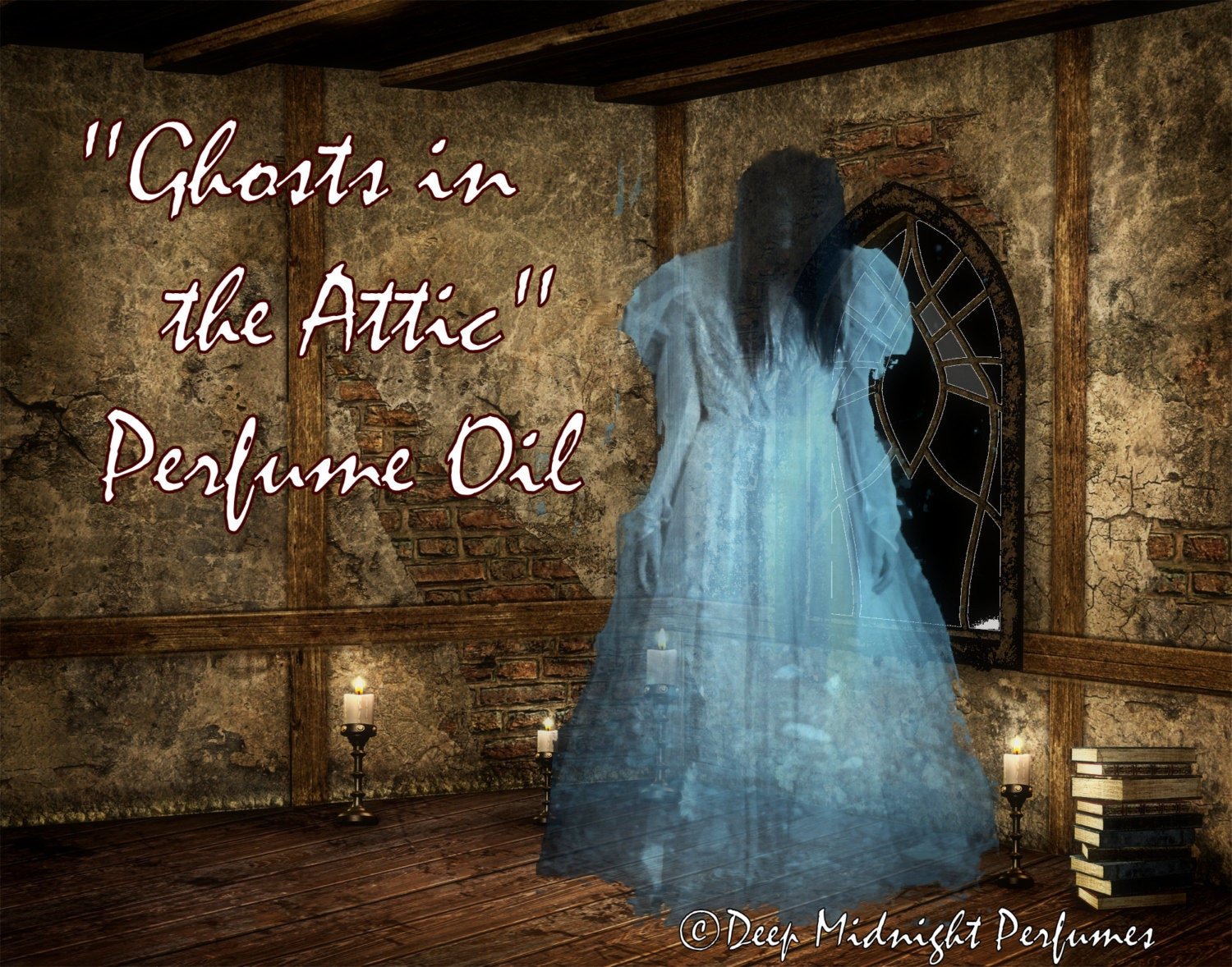 Ghosts in the Attic™ Perfume Oil - Red Apples, Autumn Wind, Halloween Candies, Antique Wood - HALLOWEEN Perfume - Fall Perfume