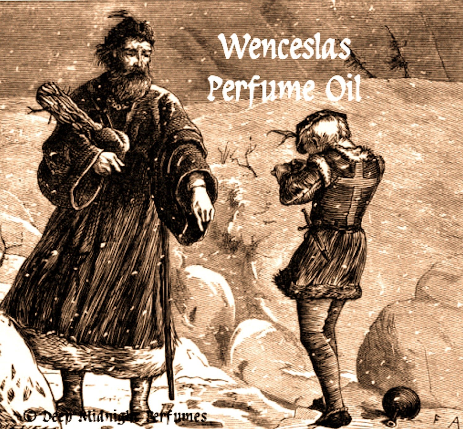 WENCESLAS  Perfume Oil - Soft Pine, Sweet Sugar, White Cocoa, Oakwood Fire, Spices - Winter Perfume - Christmas Perfume