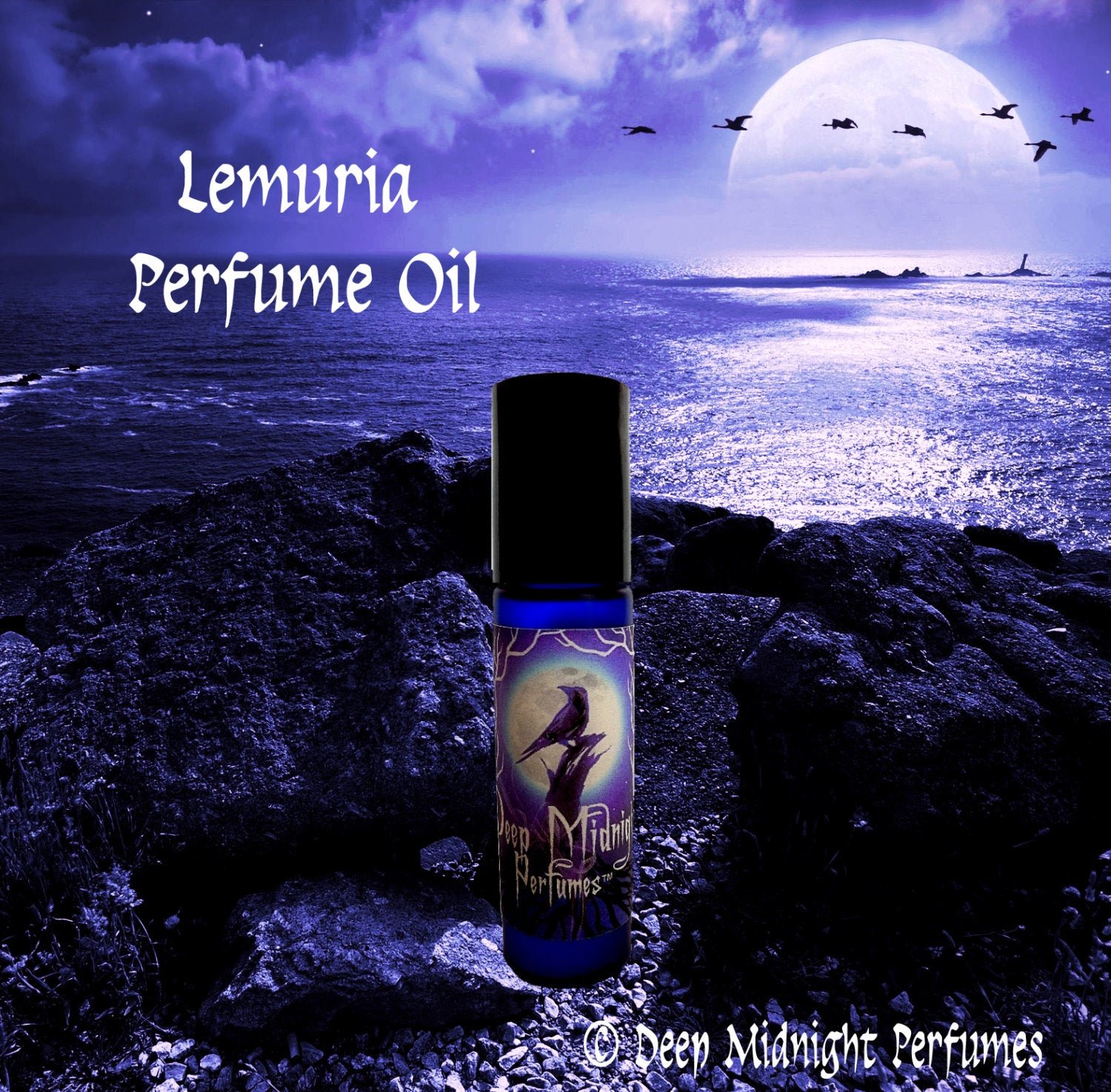 LEMURIA Perfume Oil - Aquatic Florals, Sunflowers, Persian Melon, Patchouli, Coriander - Fantasy Perfume