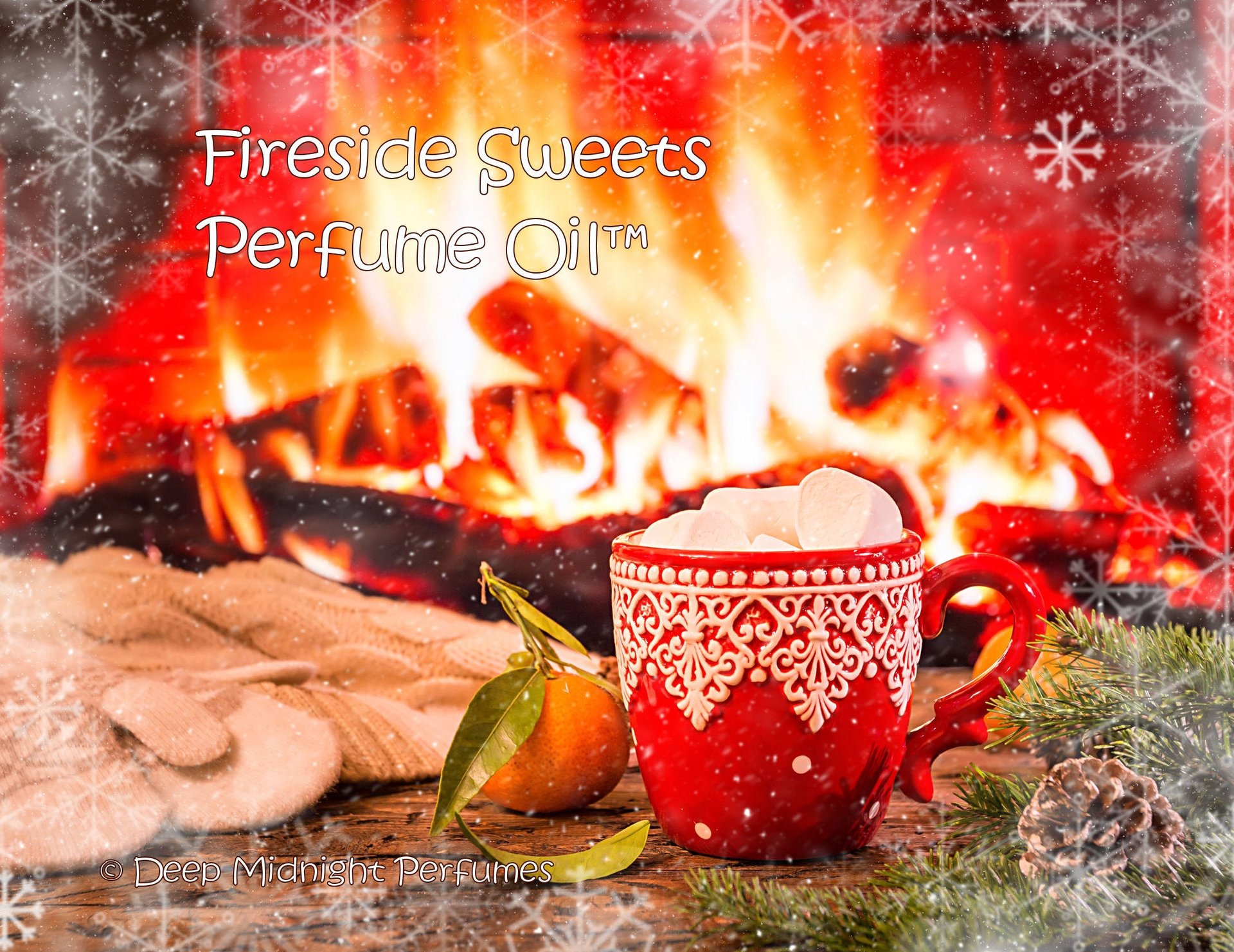 FIRESIDE SWEETS™ Perfume Oil - Oakwood Fire, Milk Chocolate, Grand Marnier, Milk, Marshmallow Cream - Winter Perfume - Christmas Perfume