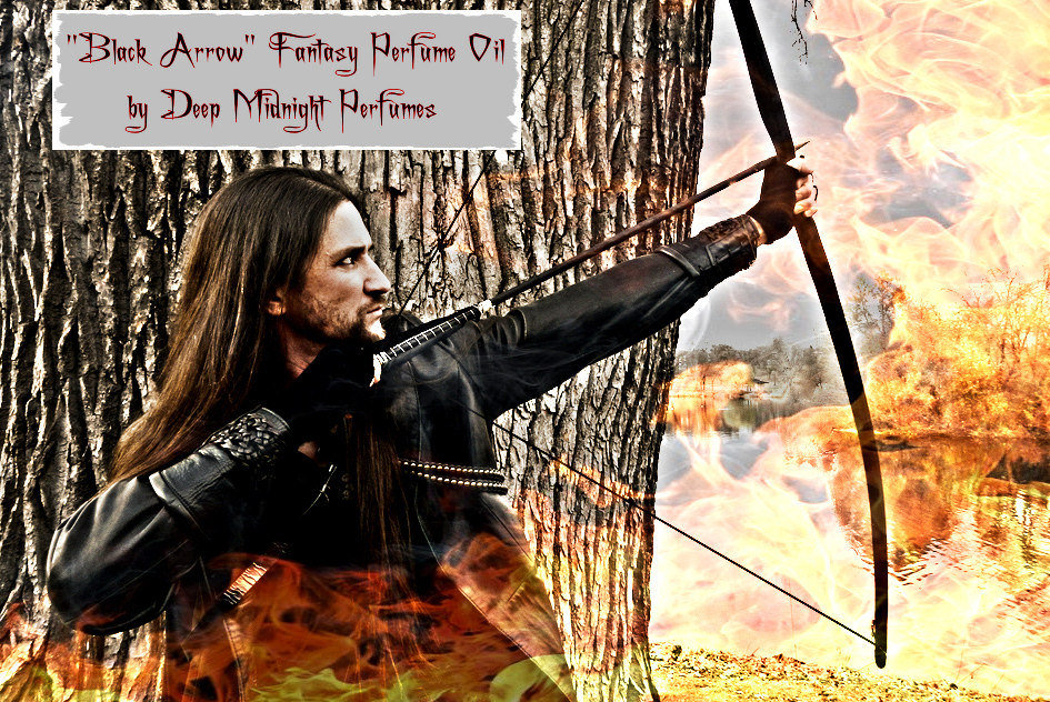 BLACK ARROW Perfume Oil - Deep Dark Resins, Blackened Honey, Smoldering Dragonfire - Fantasy Perfume -Inspired by The Hobbit