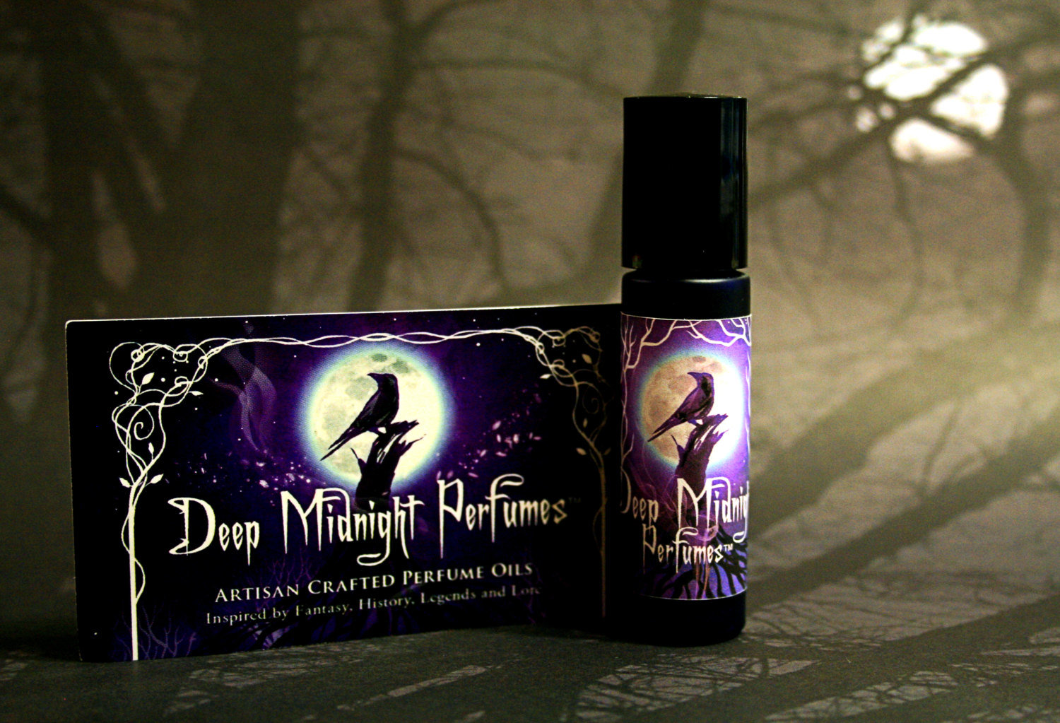 DEEP MIDNIGHT Perfume Oil Amber Dusty Rose Vanilla Musk Gothic Perfume Victorian Perfume