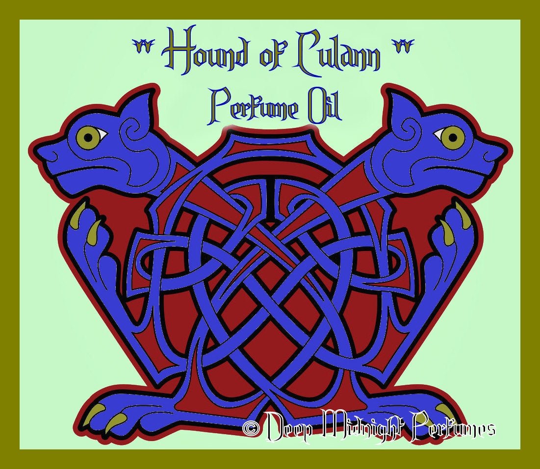 Hound of Culann™ Perfume Oil -  Balsam, Dark Woods, Herbs, Ferns, Leather, Firewood - Fantasy Perfume - Celtic Perfume