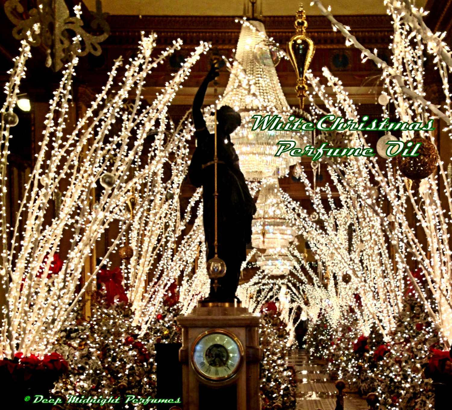 WHITE CHRISTMAS Perfume Oil - Fir, Balsam, Cedar, Orange Peel, Clove, Currants, Sugar Crystals, Snow - Chrismas Perfume - Holiday Fragrance