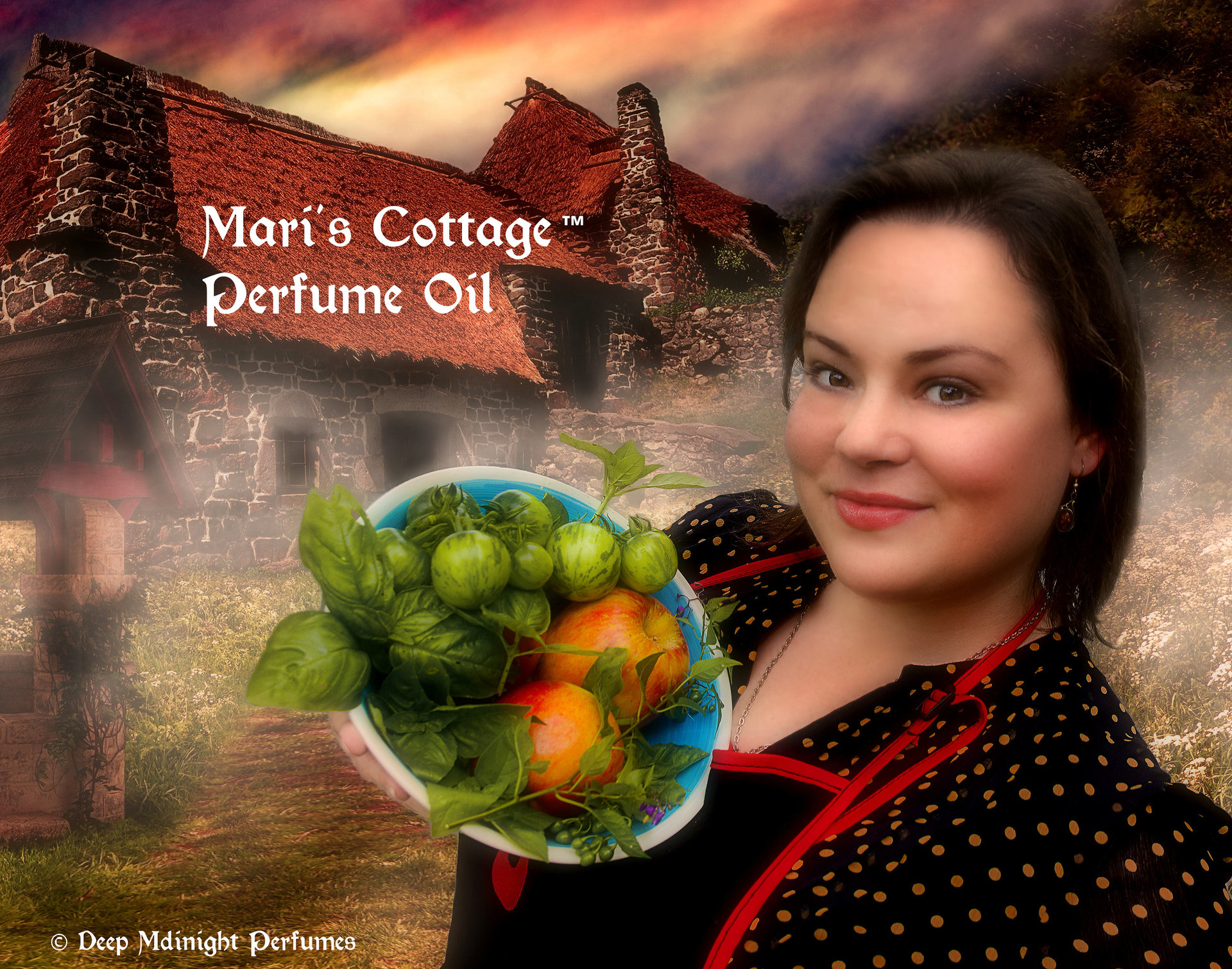 MARI'S COTTAGE™ Perfume Oil - Sweet Spiced Peaches, Caramel, Moss and Greens, Sweet Flower Blossoms, Myrrh - Halloween Perfume