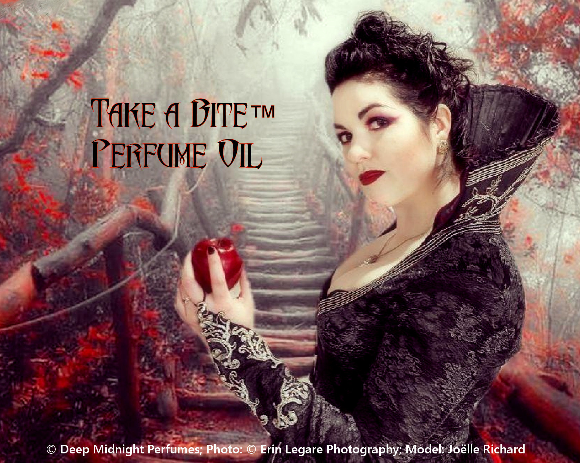 TAKE A BITE™ Perfume Oil - Fresh Red Apples, Lush Raspberries, Pale Creamy Amber, Blackened Amber, Old Wood, Clove Bud - Fantasy Perfume