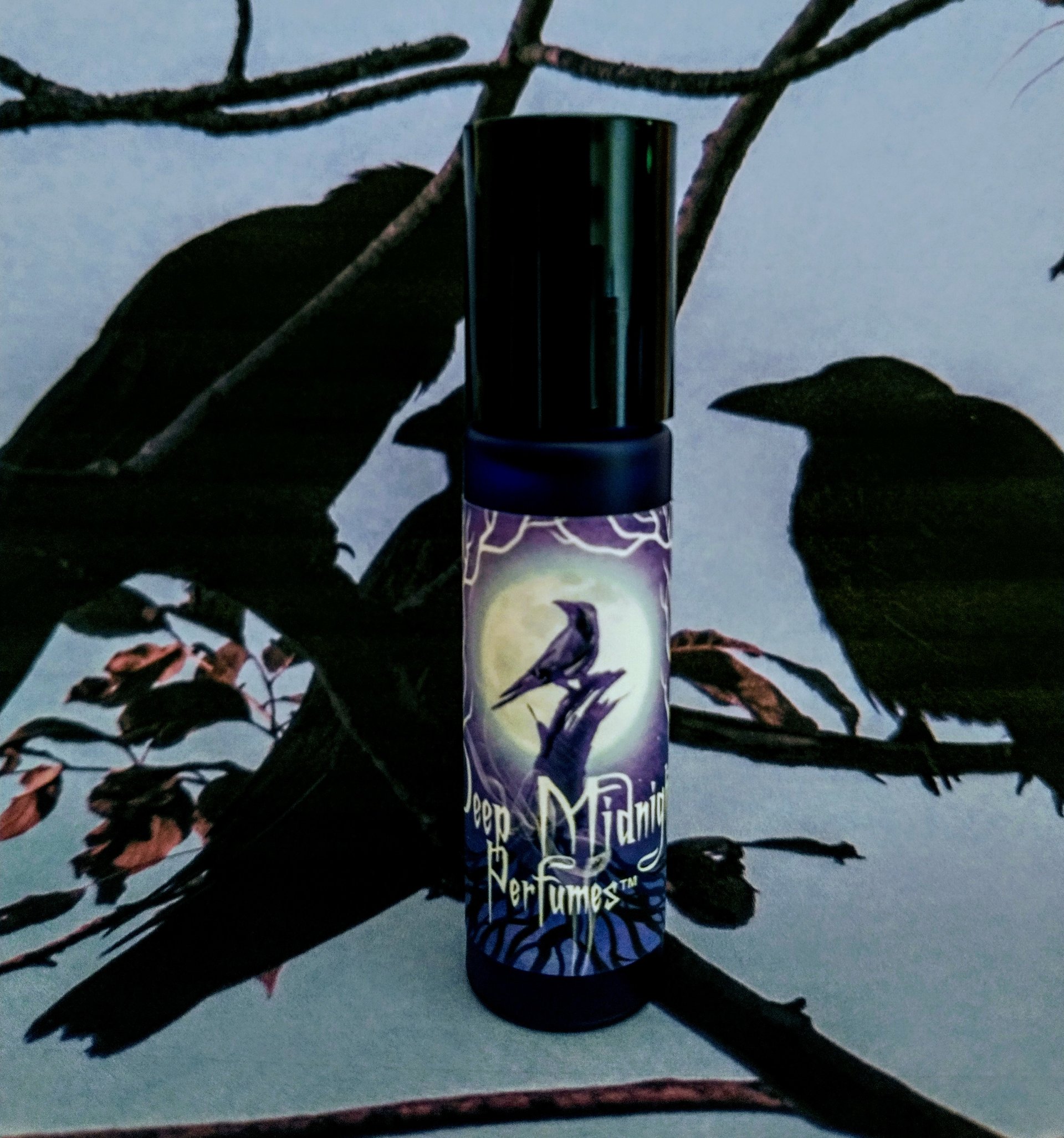 THREE FOR A DIRGE™ Perfume Oil - Black Roses, Black Amber, Galbanum, Patchouli, Aged Oak - Halloween Perfume - Fall Fragrance