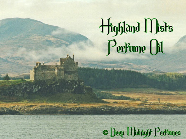 Highland Mists™ Perfume Oil - Outlander inspired - Oakmoss, smoked peat, heather, woods, ozone - Scotland