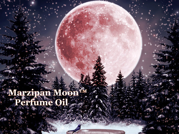 MARZIPAN MOON™ Perfume Oil - Marzipan Almond, Blood Orange, Dragon’s Blood, Arctic Berries, Fruits - Winter Perfume - Christmas Perfume