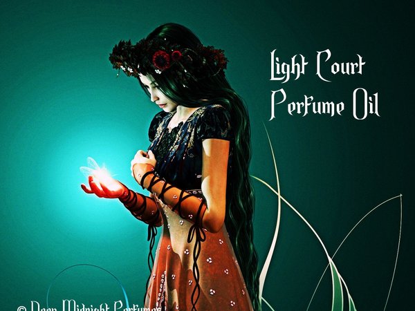 LIGHT COURT™ Perfume Oil - White Amber, Jasmine, White Roses, Red Raspberries, Sparkling White Wine, Sweet Myrrh - Faerie Perfume