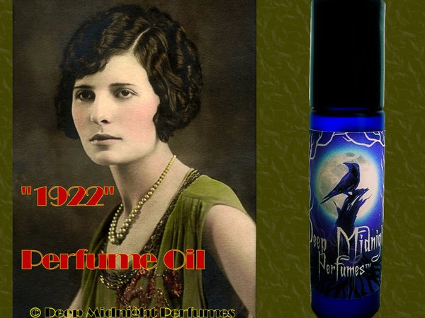 1922  Perfume Oil™ - Flapper Perfume - Sweet Tobacco, Gardenia, Wood, Musk, Bourbon Whiskey, Berries - Roaring Twenties Perfume