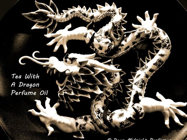 TEA WITH A DRAGON™ Perfume Oil - Green Tea, Black Pepper, Cardamon, Dark Cocoa - Gothic Perfume - Artisan Perfume Oil