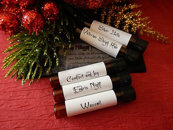 CHRISTMAS VISIONS™ Perfume Sample Set-  Set of 5 Sample Vials, Christmas Perfume - Winter Perfume