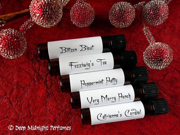 A Toast to the Holidays™ Perfume Sampler Set - Christmas Perfume - Perfume Sample Set of Five Vials - Holiday Perfume - Winter Fragrance