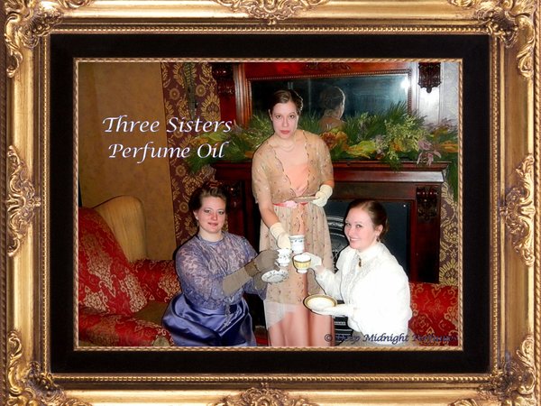 Three Sisters™ Perfume Oil - Iris Flowers, Golden Musk, Bergamot, White Tea - Downton Abbey Inspired - Edwardian Perfume