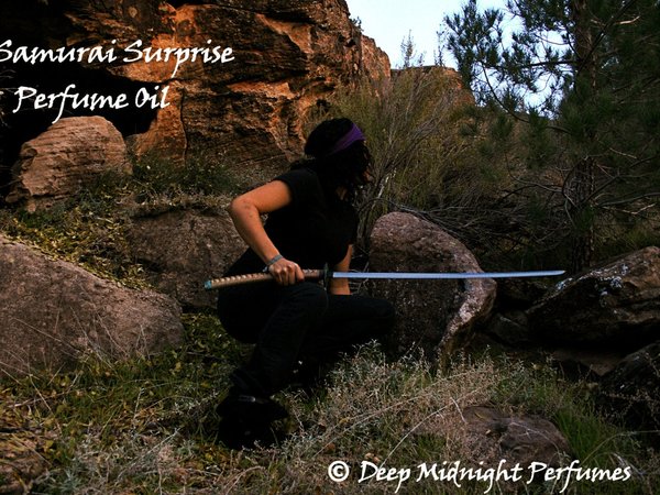 SAMURAI SURPRISE™ Perfume Oil - Nag Champa, Amber, Rich Chocolate, Soft Citrus, Florals - Walking Dead Inspired perfume - Michonne