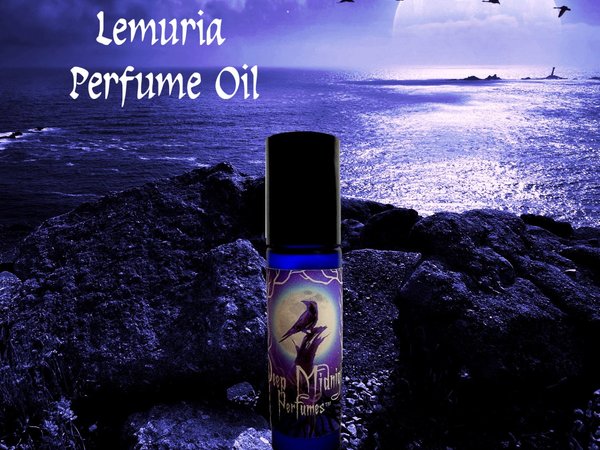 LEMURIA Perfume Oil - Aquatic Florals, Sunflowers, Persian Melon, Patchouli, Coriander - Fantasy Perfume