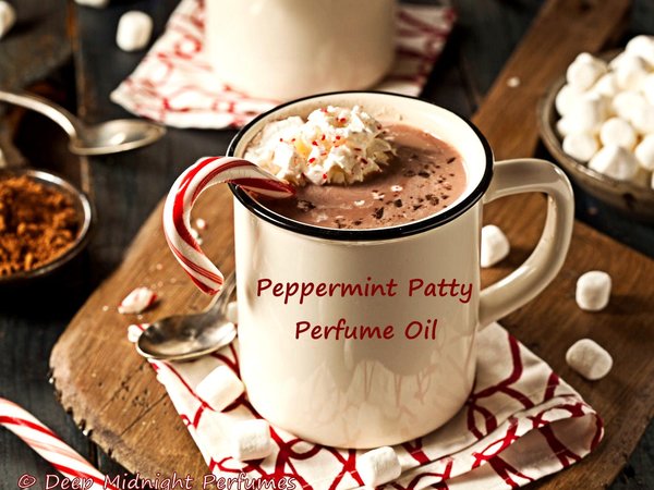 PEPPERMINT PATTY Perfume Oil - Chocolate Cocoa, Peppermint, Sugar Crystals, Spruce, Ozone, Berries - Christmas Perfume - Holiday Fragrance