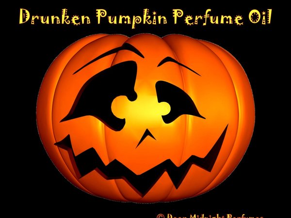 DRUNKEN PUMPKIN™ Perfume Oil - Pumpkin, Cinnamon, Clove, Rum, Deep Dark Resins, Black Amber, Cream - Halloween Perfume - Fall Fragrance