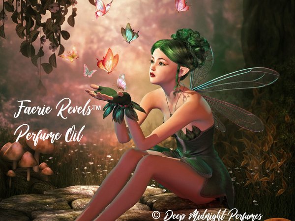 FAERIE REVELS™ Perfume Oil - Plump Strawberries, Dark Chocolate, Vanilla Pods, Plums, Sweet Dark Amber, Oak Wood - Fantasy Perfume - Faerie Perfume - Fairy perfume