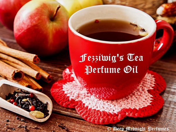 Fezziwig's Tea Perfume Oil - Dark English Tea, Cardamom, Cinnamon, Peppercorn, Apples, Clove, Orange Peel - Chrismas Perfume - Holiday Scent