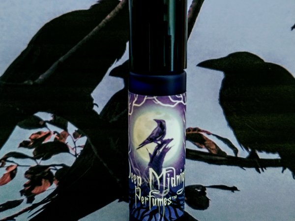 THREE FOR A DIRGE™ Perfume Oil - Black Roses, Black Amber, Galbanum, Patchouli, Aged Oak - Halloween Perfume - Fall Fragrance