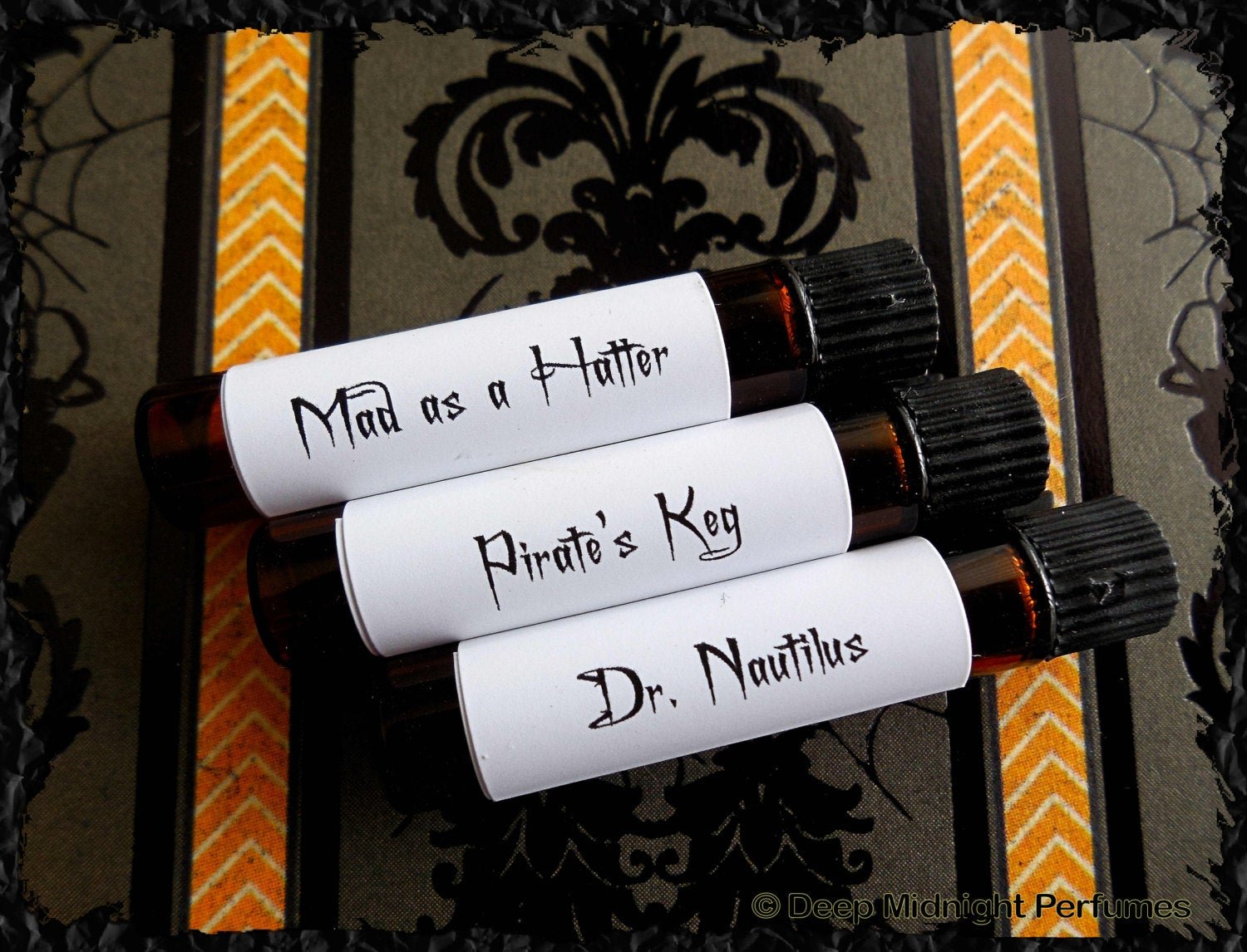 Steampunk Men Perfume Sample Set of 3 - Mens Fragrance - Steampunk Perfume — half dram (2ml) vials